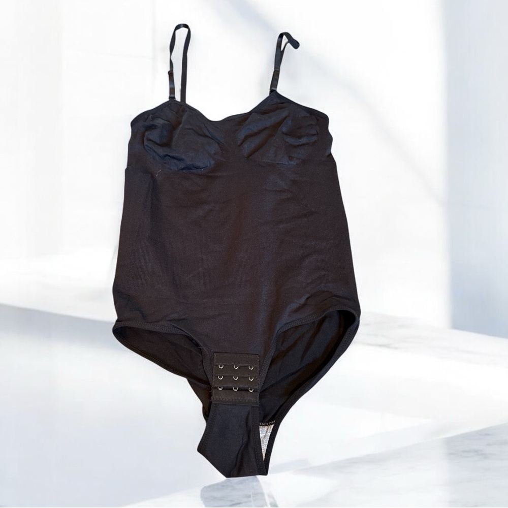 Black Bodysuit with Adjustable Straps (2X) Spanx Style